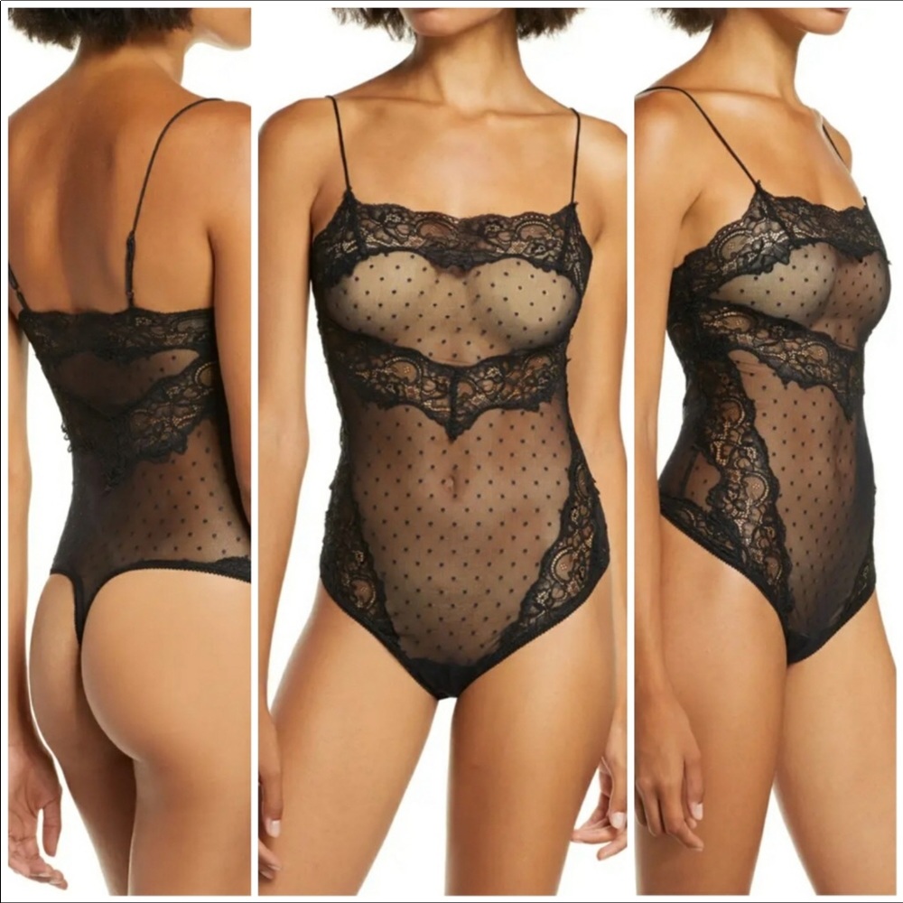 NWT FREE PEOPLE That Sweet Thing Mesh Bodysuit XS